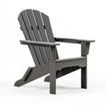 Sedia da giardino Adirondack 83 x 80 x 98 cm in materiale sintetico nero con braccioli